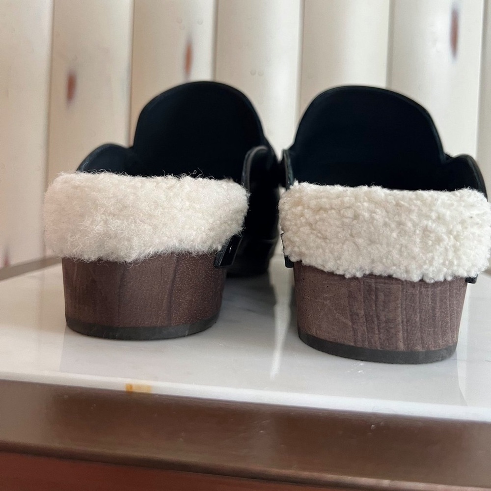 Brunello Cucinelli Embellished Leather Shearling Clogs  37 - Picture 7 of 16